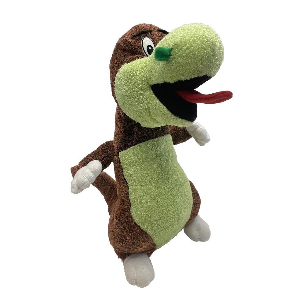 Retro Dinosaur Plush Manley Toy Company Plastic Eyes 12” Stuffed Animal